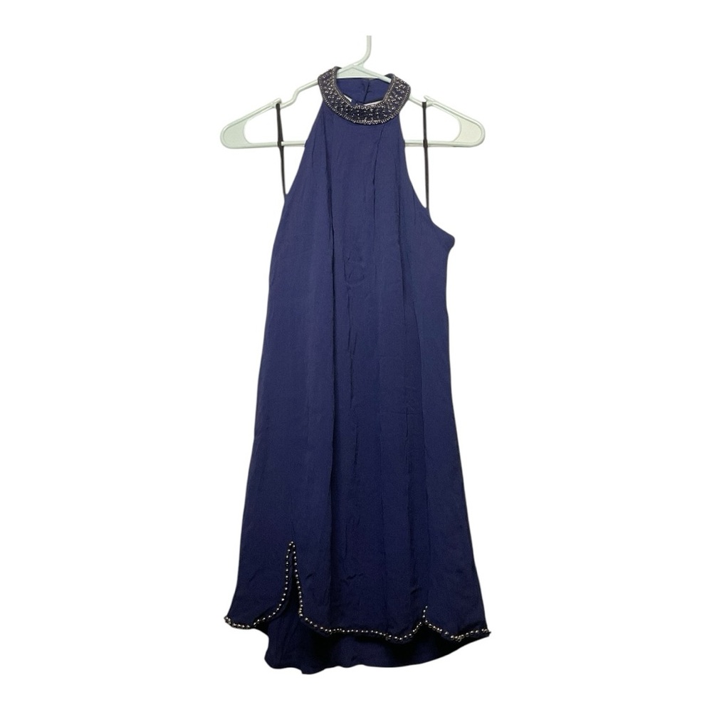 Women’s NWT NBD Revolve Lourdes Navy Embellished mini dress, size small